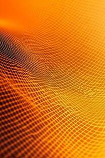 橙黄色动感网格科技背景图