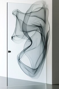 抽象线条玻璃艺术装饰画