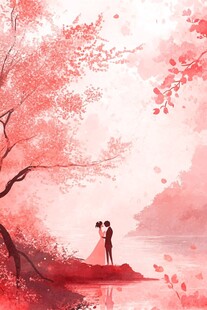樱花树下的浪漫情侣之约