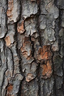 粗糙斑驳的树皮纹理