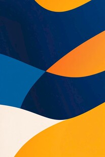 抽象几何色块拼接图案