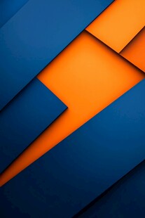 蓝橙几何拼接背景图案