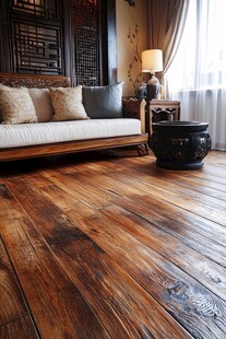 中式风格客厅木地板展示