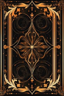 复古黑金奢华花纹装饰图案