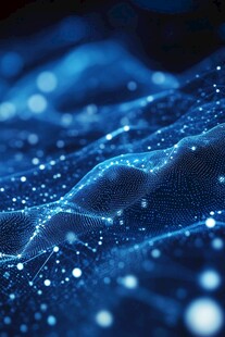 科技感蓝色数据网络背景图
