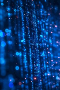 科技感数字矩阵背景画面
