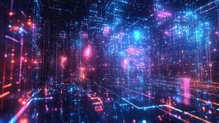 梦幻绚丽的科技数字空间