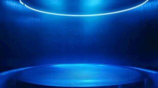 蓝色梦幻舞台灯光展示