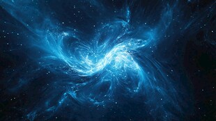 梦幻蓝色宇宙星云漩涡