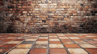 复古砖墙与拼花瓷砖空间