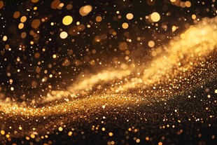 金色闪耀粒子动态背景图