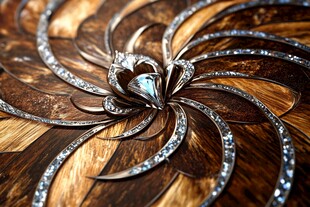 奢华钻石花朵珠宝饰品