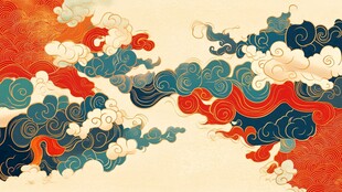 中式传统云纹古风背景图