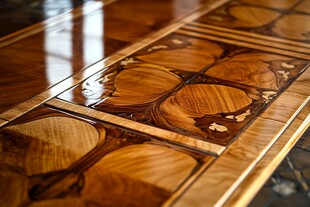 精美拼花实木地板细节