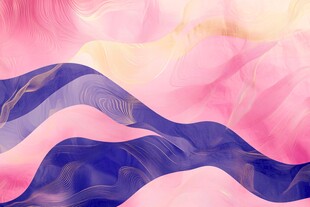 梦幻渐变波浪抽象背景图