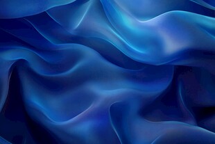 蓝色动感丝绸纹理背景图