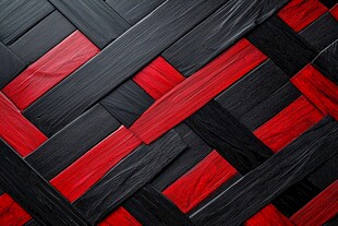 黑红交织的精美编织纹理