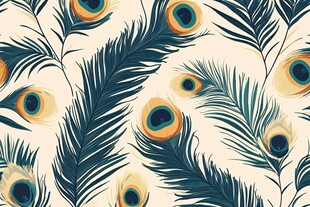 孔雀羽毛图案背景纹理