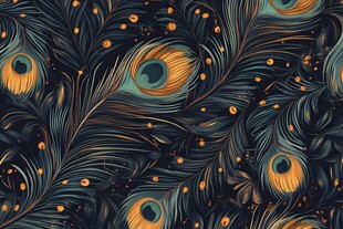 孔雀羽毛图案的精美设计