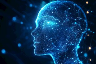 科技感人脑数字光影图像