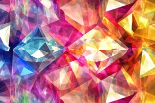 绚丽多彩的几何钻石图案