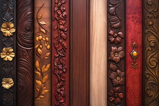 多样木雕花纹装饰木板