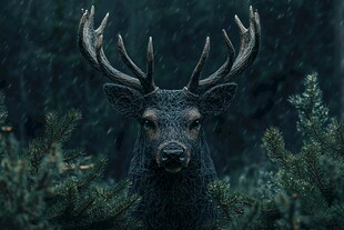 森林中威严的雄鹿