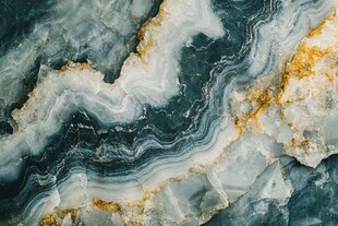 蓝白黄相间的大理石纹理