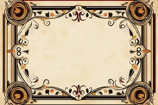 复古花纹装饰边框背景图