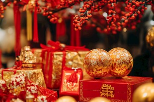 喜庆新春装饰与礼品展示