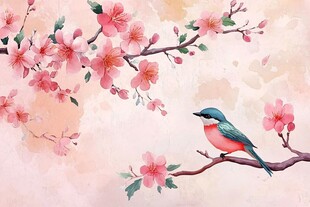 春日花鸟图