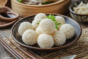 糯米丸子 传统美味的中式点心