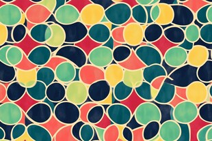 多彩几何圆形图案背景