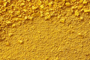 金黄粉末颗粒特写画面