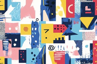 几何抽象艺术风图案设计