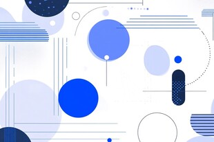 蓝白色几何抽象背景图案