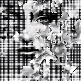 花影遮面的梦幻女性形象