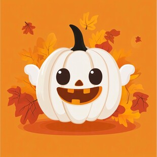 可爱南瓜迎秋日万圣节