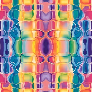 绚丽多彩几何抽象无缝图案