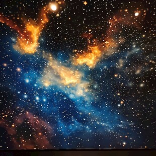 梦幻绚丽的宇宙星云图景
