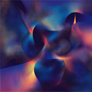 梦幻渐变流体抽象艺术图案