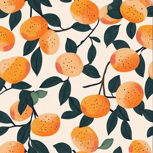 柑橘图案背景图