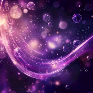 梦幻紫色气泡流动背景图
