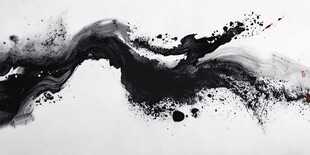 水墨泼墨艺术抽象画