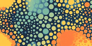 多彩圆点抽象图案背景