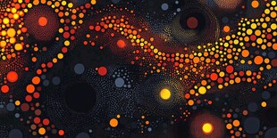 梦幻多彩点状抽象背景图