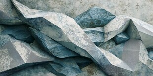 立体几何风格抽象岩石图案