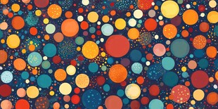 多彩圆点抽象图案背景