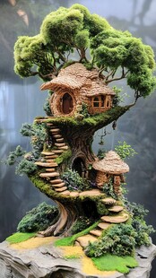 梦幻树屋微景观手工作品