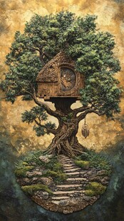 奇幻树屋 自然中的神秘居所